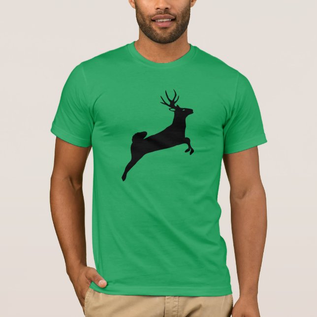 Camiseta Black Reindeer Silhouette (Frente)
