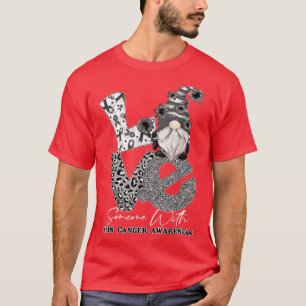 Camiseta Black Ribbon Gnomo Ama Alguém Com Cancer Da Pele