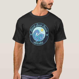 Camiseta Black Sand Beach Ak Alaska Souvenir Surfe Náutica
