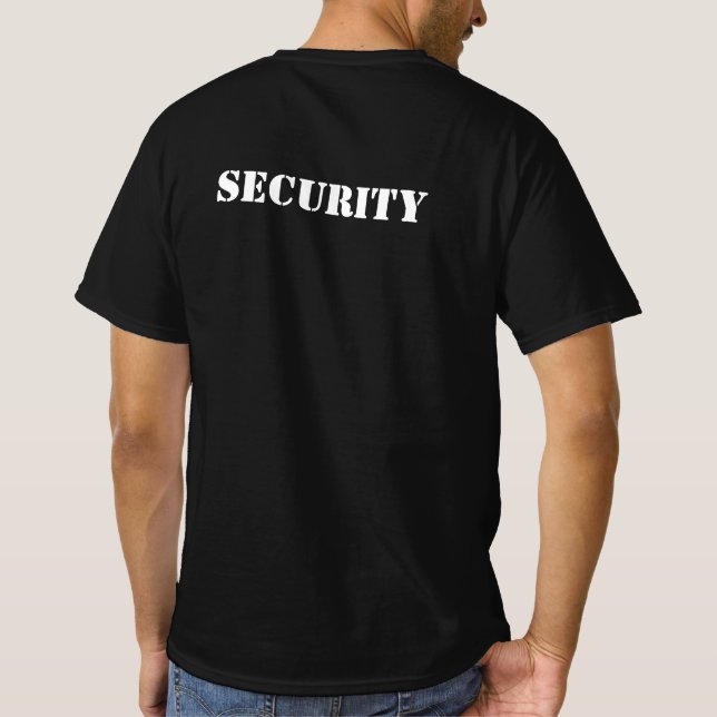 Camiseta Black security t shirts for professional guard  (Verso)