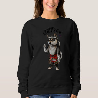 Camiseta Black Shiba Dog As Muay Thai Kick BoxChampion