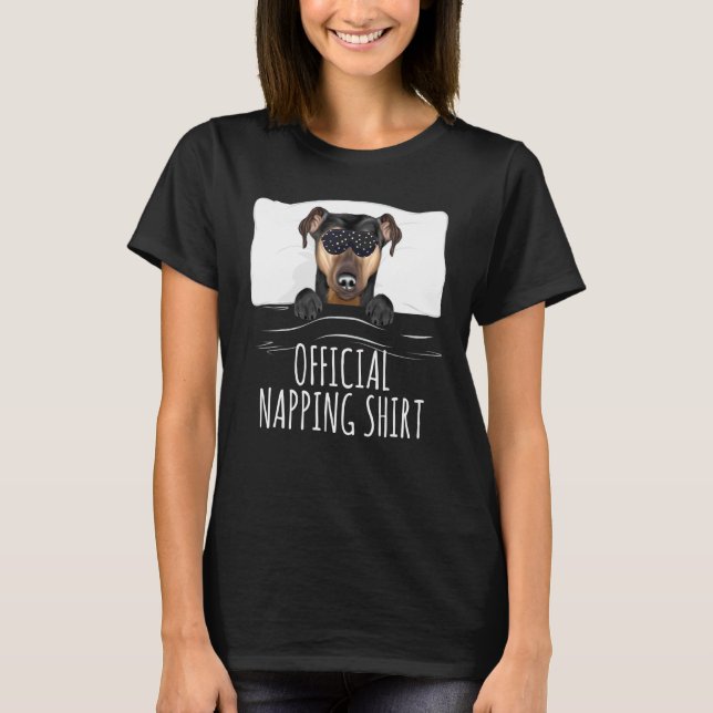 Camiseta Black Sleep Mask Manchester Terrier Oficial Nappi (Frente)