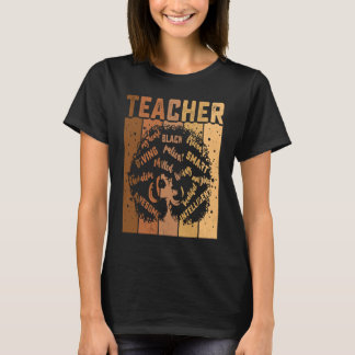 Camiseta Black Smart Teacher Afro Love Melanin African Amer