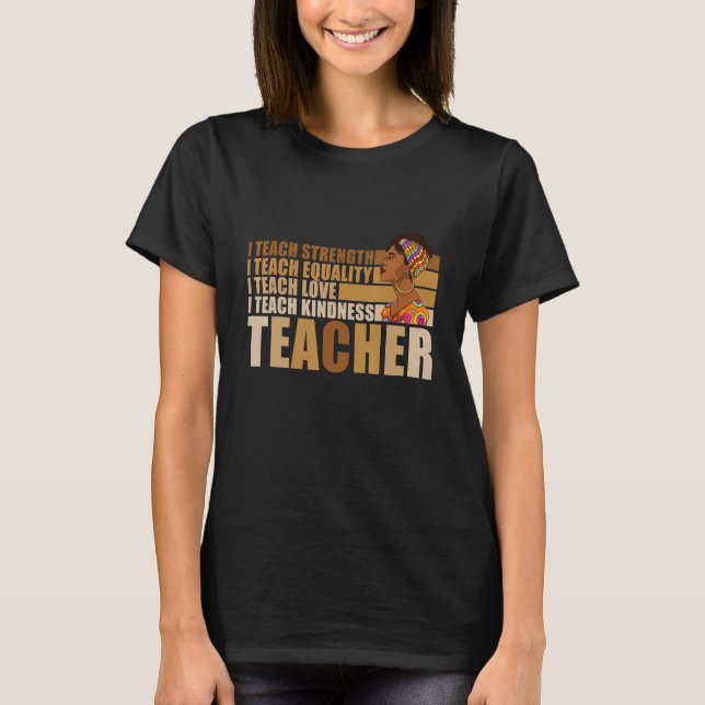 Camiseta Black Smart Teacher Afro Love Melanin African Amer (Frente)