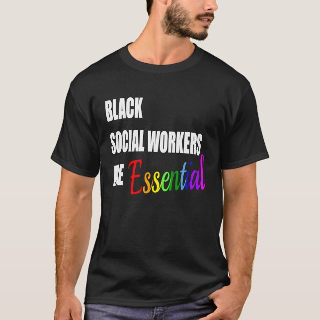 Camiseta Black Social Workers are Essential (Frente)