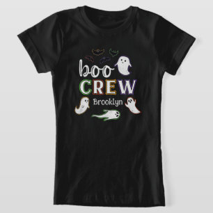 Camiseta Black Spooky Bats & Ghosts Halloween Boo Crew