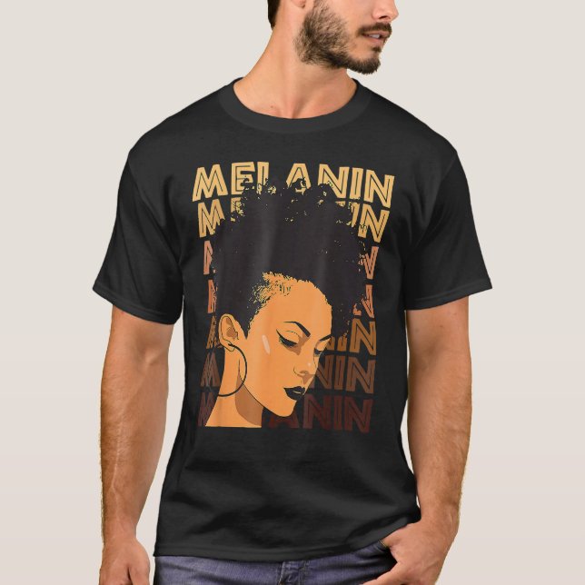 Camiseta Black Strong Girl Afro Love Melanin African Americ (Frente)