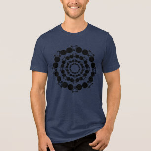 Camiseta Black Stylized Bikes Mandala