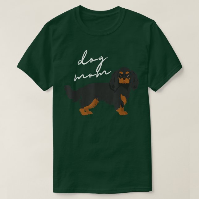 Camiseta Black & Tan Cavalier King Charles Spaniel Mãe (Frente do Design)