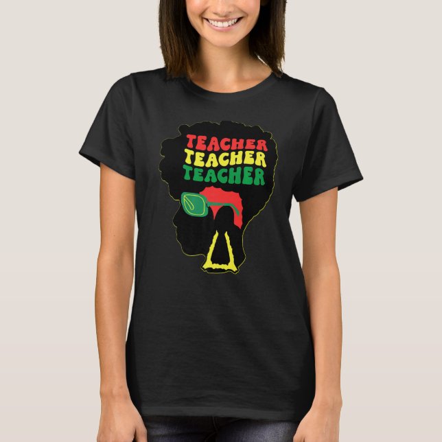 Camiseta Black Teacher Queens Melanin Women Sista Teachers  (Frente)