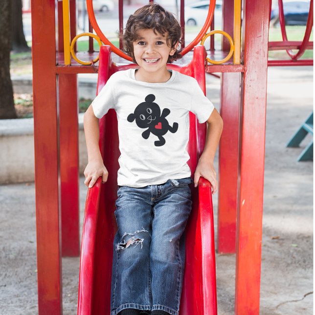 Camiseta Black Teddy Bear Love (Criador carregado)