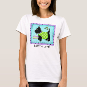 Camiseta Black Terrier Dog Turquoise Puro Scottie Love