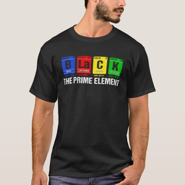 Camiseta Black The Prime Element Black History Month Period (Frente)