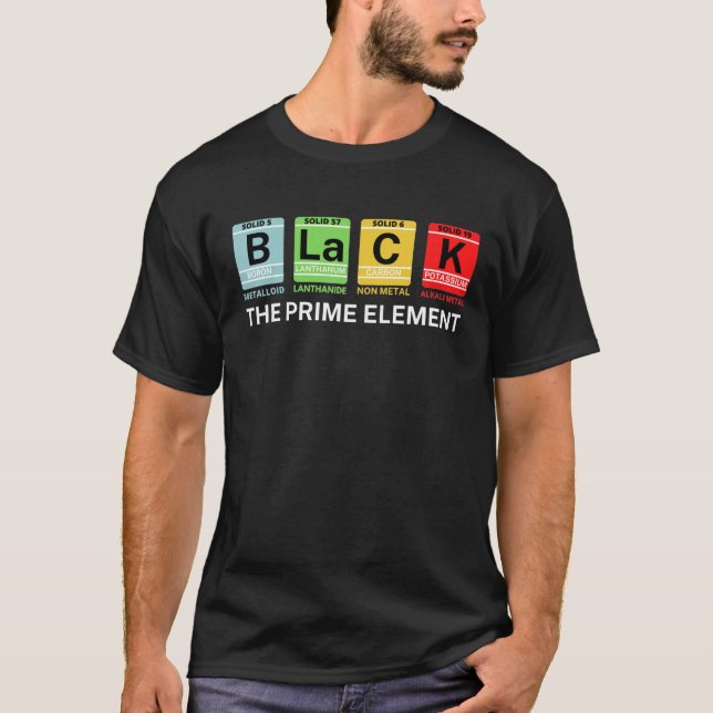 Camiseta Black The Prime Element Black History T Shirt (Frente)