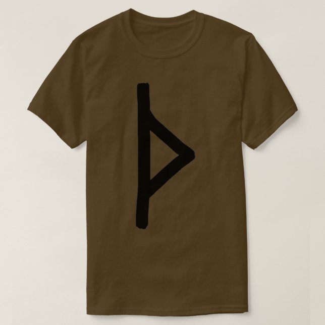 Camiseta Black Thurisaz Rune Paintbrush (Frente do Design)