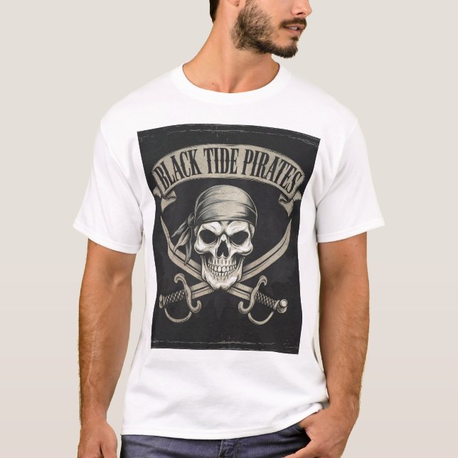 Camiseta Black Tide Jolly Roger (Frente)