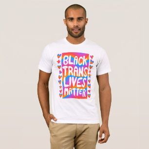 Camiseta Black Trans Lives Matéria BLM Transgender Rainbow