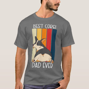 Camiseta Black Tricolor Corgi Dog Lover Melhor Pai De Corgi