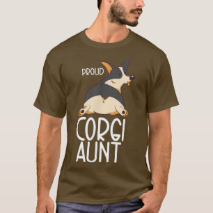 Camiseta Black Tricolor Corgi Lover Proud Tia Corgi