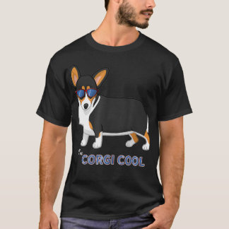 Camiseta Black Tricolor Tailless Pembroke Corgi Cool