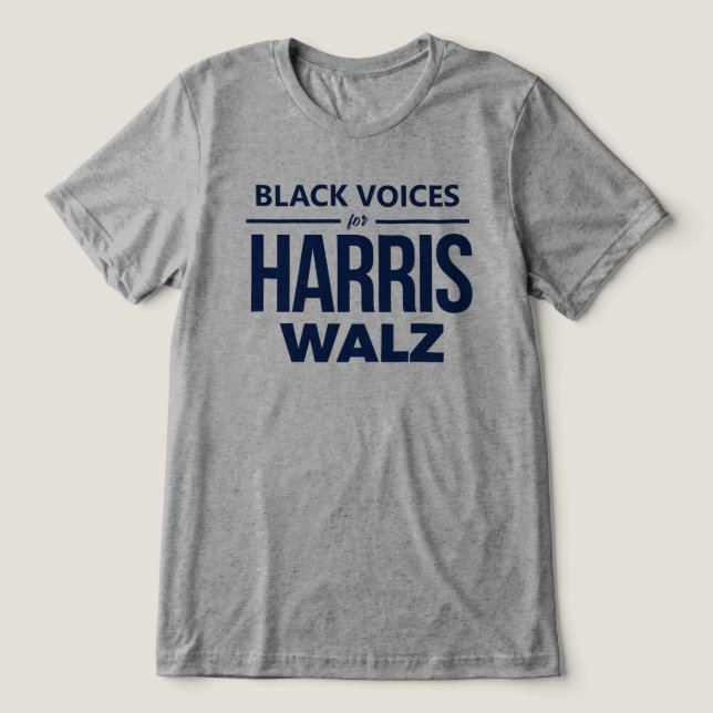 Camiseta Black Voices para Harris Walz (Design frontal)