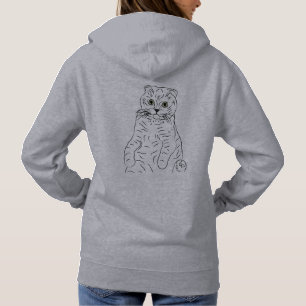 Camiseta Black@White Cat Rest para cinzas femininas
