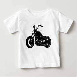 Camiseta Black White Classic Cruiser Motorcycle Vector Art