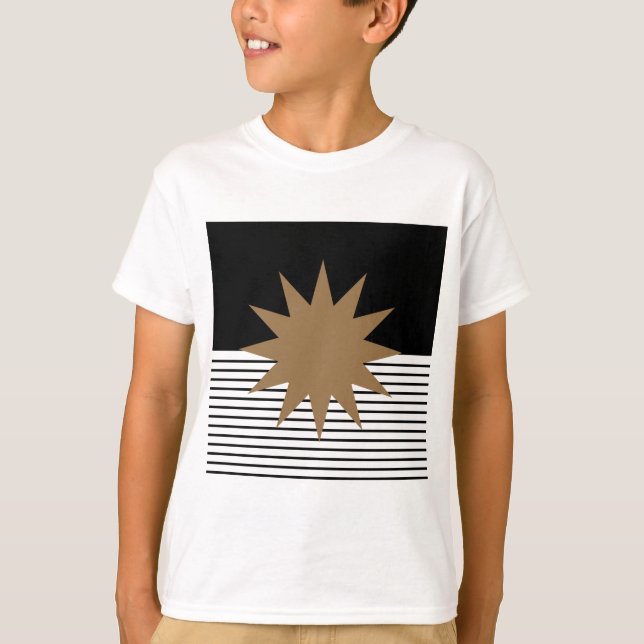 Camiseta Black White Colorblock e Brown Sun (Frente)