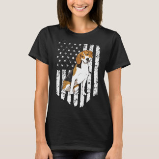 Camiseta Black White Flag Beagle Usa