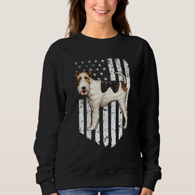 Camiseta Black White Flag Wire Fox Terrier 4º (Frente)