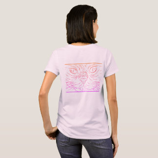 Camiseta Black@White Gato para mulher