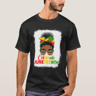 Camiseta Black Women Messy Bun Junten Celebra Indepedência