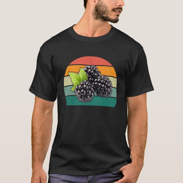 Camiseta Blackberries Organic Fresh Men Women Children (Frente)