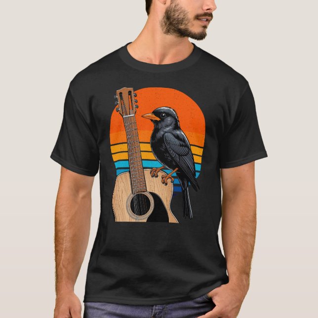 Camiseta Blackbird Na Minha Violão (Frente)