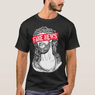 Camiseta Blackcraft AntiChristian Fake News Engraçado Jesus