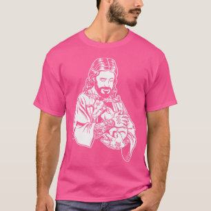 Camiseta Blackcraft Jesus ama Satã Baphomet Goat Atheist