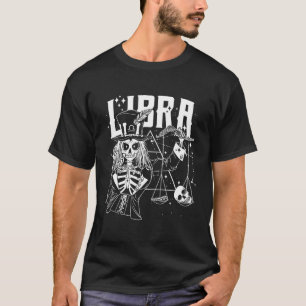 Camiseta Blackcraft Zodiac Sinal Libra Skull Love Cons