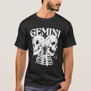 Camiseta Blackcraft Zodiac Sinaliza Mágica Caveira Gemini