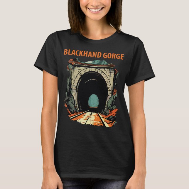 Camiseta Blackhand Gorge Túnel Azul Escuro Viagem (Frente)