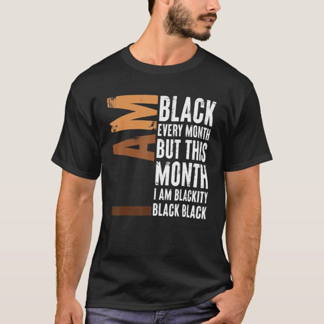 Camiseta Blackity Black Every Month Black History BHM Afric (Frente)