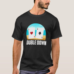 Camiseta Blackjack DOUBLE DOWN Funny Blackjack Casino Gambl