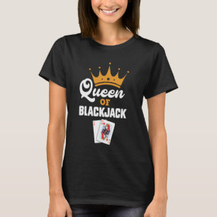 Camiseta Blackjack FILHA DE Jogadores de Cartão NEGRO Mulhe