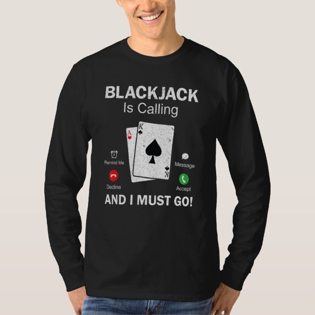 Camiseta BlackJack Gambling 21 Blackjack (Frente)