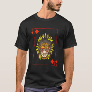 Camiseta Blackjack King Do Nativo Americano War Bonnet L