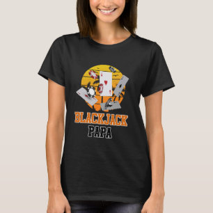 Camiseta BLACKJACK PAPA Vintage Card Player Blackjack Fait