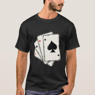 Camiseta Blackjack Poker Texas hold'Em Jogo Cartões