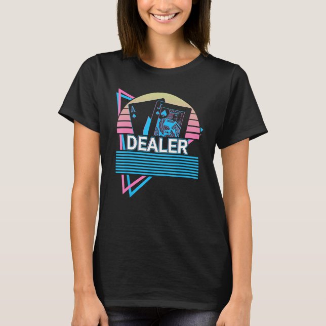 Camiseta Blackjack Retro Dealer (Frente)