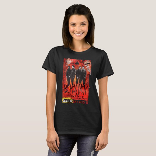 Camiseta Blackjack Reunion show no Dante's (Frente Completa)