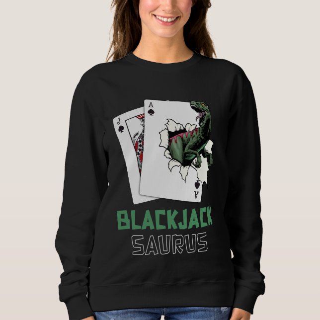 Camiseta BLACKJACK SAURUS Blackjack Player Casino Gambler (Frente)