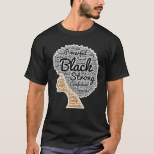 Camiseta Blacks History Month Afro Words Art Natural Hair